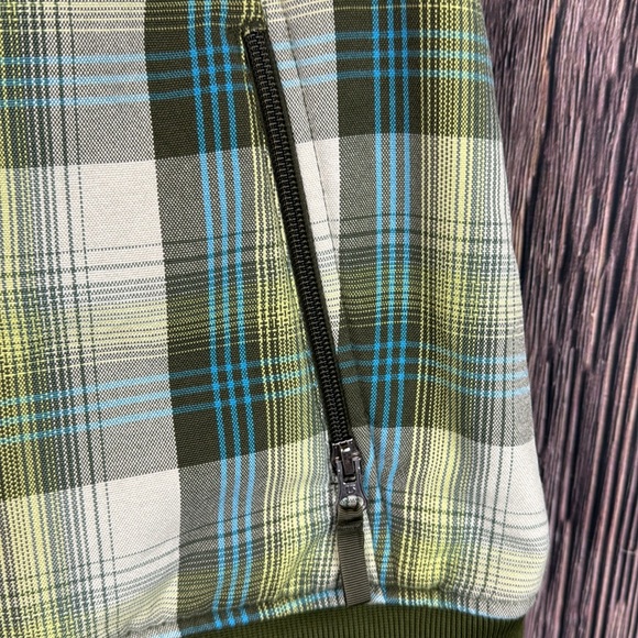 Burton Green Dryride Hooded Plaid Vest- Medium - Picture 4 of 12